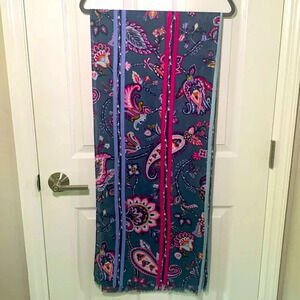 Vera Bradley purple and Pink Paisley Print scarf
